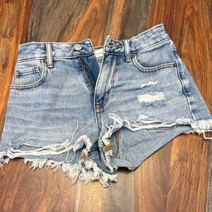 PacSun Light Blue Distressed Jean Shorts